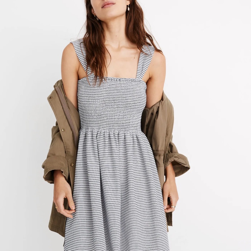 Texture & Thread Smocked Dress in Stripe